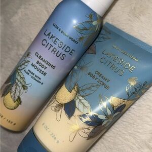 RARE DİSCONTİNED BBW Citrus Cleansing Body Mousse and Creamy Body Scrub Set
